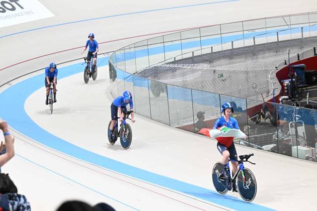 23-10-2025 World Championships Elite Women Track; Giornata 02; 2025, Italia; Guazzini, Vittoria; Fidanza, Martina; Alzini, Martina; Venturelli, Federica; Santiago Del Cile - Velodromo Penalolen; 