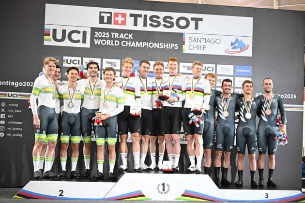 23-10-2025 World Championships Elite Track; Giornata 02; 2025, Danimarca; 2025, Australia; 20265, New Zealand; Santiago Del Cile - Velodromo Penalolen; 