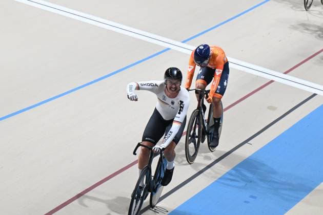 23-10-2025 World Championships Elite Track; Giornata 02; 2025, Germany; 2025, Olanda; Augenstein, Moritz; Dorenbos, Yanne; Santiago Del Cile - Velodromo Penalolen; 