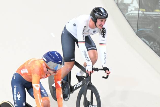 23-10-2025 World Championships Elite Track; Giornata 02; 2025, Germany; 2025, Olanda; Augenstein, Moritz; Dorenbos, Yanne; Santiago Del Cile - Velodromo Penalolen; 