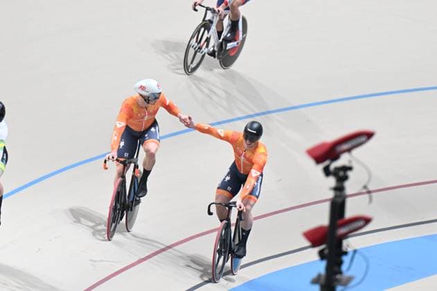 23-10-2025 World Championships Elite Track; Giornata 02; 2025, Olanda; Lavreysen, Harrie; Hoogland, Jeffrey; Santiago Del Cile - Velodromo Penalolen; 