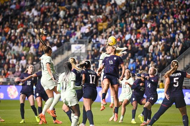 October 23, 2025, Chester, Pennsylvania, United States: USWNT player,CATARINA MACARIO (20) in action against Portugal during their match at Subaru Park in Chester PA Chester United States - ZUMArf1_ 20251023_zaf_rf1_024 Copyright: xRickyxFitchettx