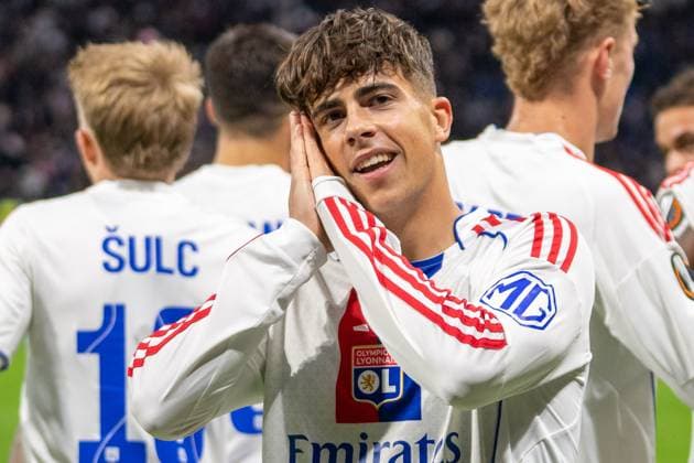 Lyon, France, October 23th 2025 Afonso Moreira (17 Lyon) after his goal during the Europa League football match between Olympique Lyon and FC Basel 1893 at OL Stadium in Lyon, France. Pascal von Büren (Pascal von Büren SPP) Copyright: xPascalxvonxBürenx xSPPx spp-en-PaVoBSp-PAVO_Lyon-70