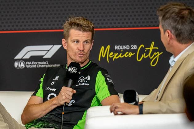 MEXICO CITY, MEXICO: Nico Hulkenberg, racing for the Stake F1 Team team during the 2025 Formula 1 Mexico City Grand Prix at the Autodromo Hermanos Rodriguez in Mexico City, Mexico