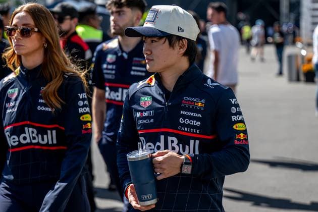 MEXICO CITY, MEXICO: Yuki Tsunoda, racing for the Red Bull Racing team during the 2025 Formula 1 Mexico City Grand Prix at the Autodromo Hermanos Rodriguez in Mexico City, Mexico