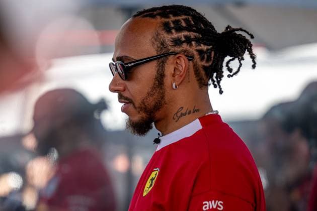MEXICO CITY, MEXICO: Lewis Hamilton, racing for the Ferrari team during the 2025 Formula 1 Mexico City Grand Prix at the Autodromo Hermanos Rodriguez in Mexico City, Mexico