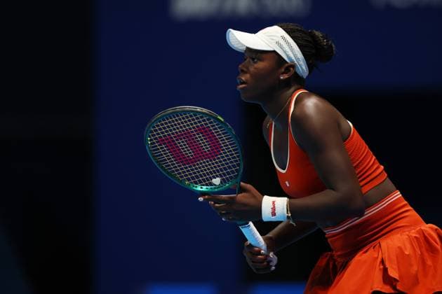 Victoria Mboko (CAN), OCTOBER 24, 2025 - Tennis : TORAY PAN PACIFIC OPEN TENNIS 2025 Quarter Final Match at Ariake Coliseum, Tokyo, Japan. Noxthirdxpartyxsales  aflo_307991500