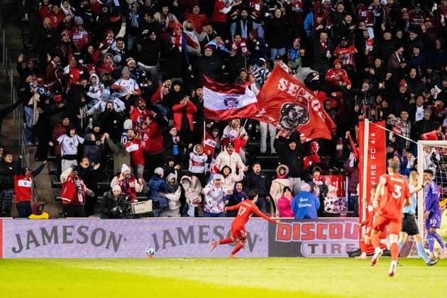October 23, 2025, Bridgeview, Illinois, United States: Chicago Fire Midfielder Brian GutiÃ rrez (17) in action during the Chicago Fire FC vs Orlando City Wildcard match at SeatGeek Stadium. Final Score: Chicago Fire 3:1 Orlando City Bridgeview United States - ZUMAs197 20251023_aaa_s197_389 Copyright: xRajxChavdax
