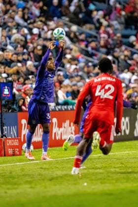 October 23, 2025, Bridgeview, Illinois, United States: Orlando City Defender Alexander Freeman (30) in action during the Chicago Fire FC vs Orlando City Wildcard match at SeatGeek Stadium. Final Score: Chicago Fire 3:1 Orlando City Bridgeview United States - ZUMAs197 20251023_aaa_s197_393 Copyright: xRajxChavdax