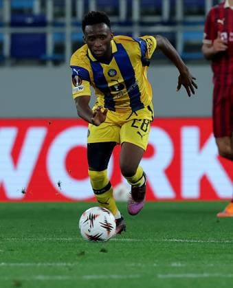 Maccabi Tel-Aviv v Midtjylland, UEFA Europa League 2025 2026 Backa Topola, Serbia. 23rd October 2025. Maccabi Tel-Aviv s Issouf Sissokho during the UEFA Europa League football match between Maccabi Tel-Aviv and Midtjylland in Backa Topola, Serbia on Oct. 23, 2025. Backa Topola Serbia Copyright: xPedjaxMilosavljevic STARSPORTx x