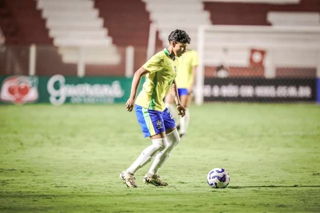 Amistoso Feminino Sub20 Brasil x México GOIÃ¢NIA, GO - 23.10.2025: AMISTOSO FEMININO SUB20 BRASIL X MÃ XICO - Friendly match between the Brazilian Women& 39;s Under-20 Team and the Mexican national team, Nationalteam held at the OnÃ sio Brasileiro Alvarenga Stadium in the city of Goiania GO, this Wednesday, 23rd. (Photo: Claudio Santos Fotoarena) x2829894x  ClaudioxSantos