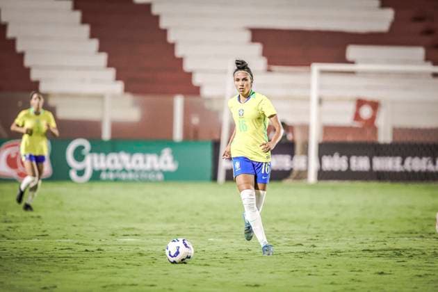 Amistoso Feminino Sub20 Brasil x México GOIÃ¢NIA, GO - 23.10.2025: AMISTOSO FEMININO SUB20 BRASIL X MÃ XICO - Friendly match between the Brazilian Women& 39;s Under-20 Team and the Mexican national team, Nationalteam held at the OnÃ sio Brasileiro Alvarenga Stadium in the city of Goiania GO, this Wednesday, 23rd. (Photo: Claudio Santos Fotoarena) x2829910x  ClaudioxSantos