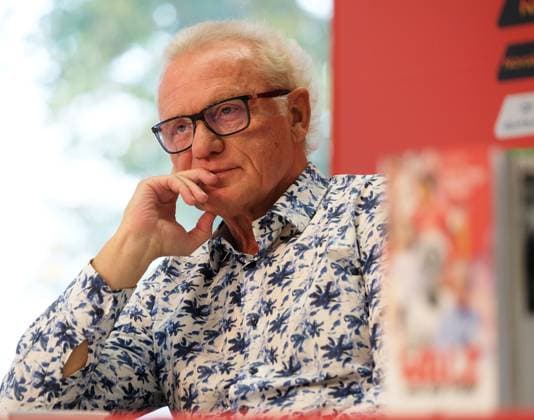 Football 2 Bundesliga Season 2025 26 1 FC Kaiserslautern 24 10 2025 Fritz Walter Stadium Book presentation with Hans Peter BRIEGEL and author Wolfgang STEPHAN 1 FC Kaiserslautern