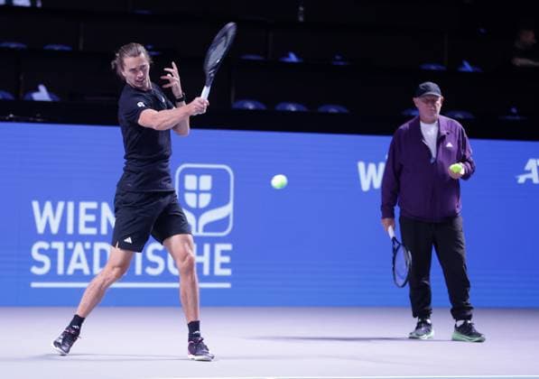 Tennis, ATP tournament in Vienna, Alexander Zverev training