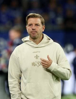 Gelsenkirchen, Veltins Arena, 24 10 25, GER, Men, 2 Bundesliga, Season 2025 2026, FC Schalke 04 SV Darmstadt 98, Head coach Florian Kohfeldt SV Darmstadt 98 DFB DFL REGULATIONS PROHIBIT ANY USE OF PHOTOGRAPHS AS IMAGE SEQUENCES AND OR QUASI VIDEO Copyright: JoachimxBywaletz xJB-Sportfoto