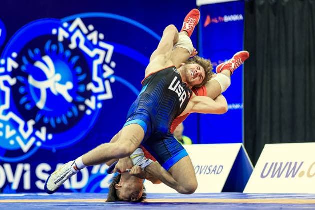 2025 U23 Wrestling World Championships 74kg FS - Mitchell Owen Mesenbrink (USA) df. Yoshinosuke Aoyagi (JPN) *** 2025 U23 Wrestling World Championships 74kg FS Mitchell Owen Mesenbrink USA df Yoshinosuke Aoyagi JPN Copyright: xUnitedxWorldxWrestlingx xAmirrezx United World Wrestling Kadir C