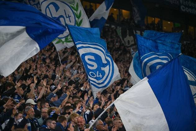 24 10 2025, Football, 2 Bundesliga, Season 2025 2026, 10 Matchday, FC Schalke 04 SV Darmstadt, Fans FC Schalke 04, xRHR FOTO YYx Copyright: KROEGER RHR-FOTOx RHR-FOTO YY