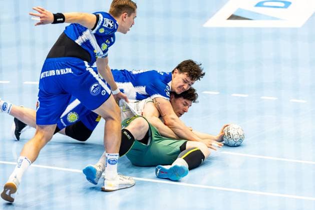 24 10 2025, GER, Handball, Men, Season 25 26, Daikin 1 Bl, 10 Matchday ThSV Eisenach GWD Minden Oskar Joelsson ThSV Eisenach,3 , Tillman Leu ThSV Eisenach,99 , 99817 Eisenach Werner Assmann Halle Am Sportp Thueringen Germany