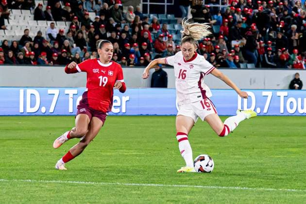 Football, Women, International match, Switzerland - Canada