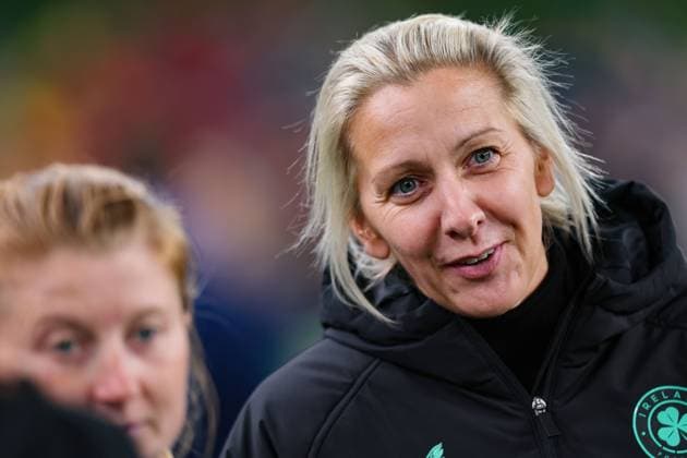 2025 UEFA Women s Nations League Promotion Relegation Play-off First Leg, Aviva Stadium, Dublin 24 10 2025 Republic of Ireland vs Belgium Ireland s Head Coach Carla Ward ahead of the game Carla Ward ahead of the game 24 10 2025  Copyright: x INPHO RyanxByrnex RB1_7432