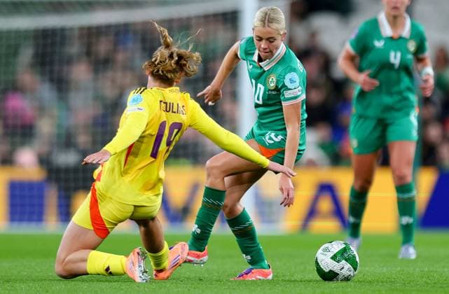 2025 UEFA Women s Nations League Promotion Relegation Play-off First Leg, Aviva Stadium, Dublin 24 10 2025 Republic of Ireland vs Belgium Ireland s Denise O Sullivan Denise O Sullivan 24 10 2025  Copyright: x INPHO RyanxByrnex RB1_8024