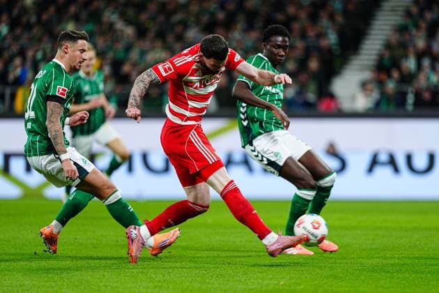Goal shot Goal chance Oliver Burke 1 FC Union Berlin, 07 GER, SV Werder Bremen vs 1 FC Union Berlin, Football, Bundesliga, Matchday 8, Season 2025 2026, 24 10 2025 DFL REGULATIONS PROHIBIT ANY USE OF PHOTOGRAPHS AS IMAGE SEQUENCES AND OR QUASI VIDEO GER, SV Werder Bremen vs 1 FC Union Berlin, Football, Bundesliga, Matchday 8, Season 2025 2026, 24 10 2025 Bremen Copyright: xEibner-Pressefoto MarcelxvonxFehrnx EP_MFN