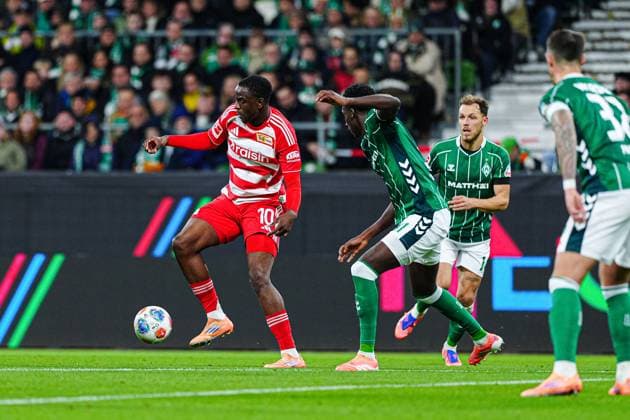 Ilyas Ansah 1 FC Union Berlin, 10 , Karim Coulibaly SV Werder Bremen, 31 GER, SV Werder Bremen vs 1 FC Union Berlin, Football, Bundesliga, Matchday 8, Season 2025 2026, 24 10 2025 DFL REGULATIONS PROHIBIT ANY USE OF PHOTOGRAPHS AS IMAGE SEQUENCES AND OR QUASI VIDEO GER, SV Werder Bremen vs 1 FC Union Berlin, Football, Bundesliga, Matchday 8, Season 2025 2026, 24 10 2025 Bremen Copyright: xEibner-Pressefoto MarcelxvonxFehrnx EP_MFN