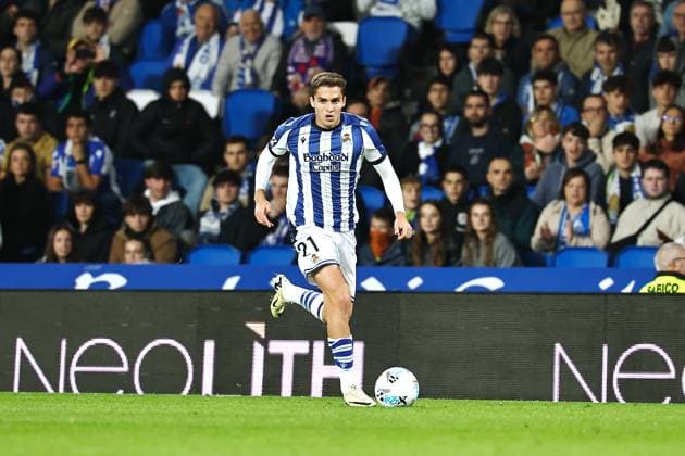 Arsen Zakharyan (Sociedad), OCTOBER 24, 2025 - Football Soccer : Spanish LaLiga EA Sports match between Real Sociedad - Sevilla FC at the Estadio de Anoeta in San Sebastian, Spain. Noxthirdxpartyxsales  aflo_308080866