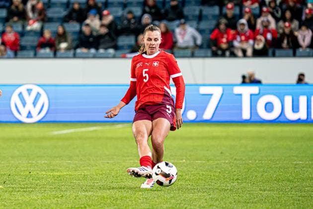 Lucerne, Switzerland, October 24th 2025 Noelle Maritz (5 Switzerland) in action during the Womens International Friendly, Länderspiel, Nationalmannschaft match between Switzerland and Canada at Swissporarena, Lucerne, Switzerland. (Priscila Bütler SPP) Copyright: xPriscilaxBütlerx xSPPx spp-en-PrBSp-_A927342