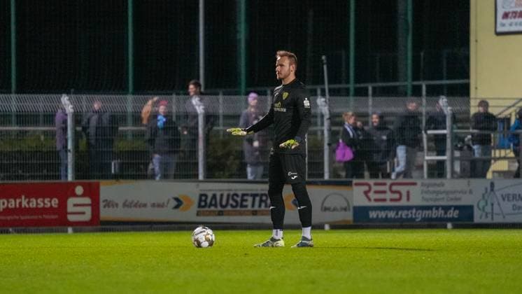 Soccer, Men, Season 2025 2026, Regionalliga Nordost, Matchday 13, FSV 63 Luckenwalde vs SV Babelsberg 03, Friday 24 10 2025, Werner Seelenbinder Stadion Luckenwalde, In the picture Florian Palmowski Luckenwalde Brandenburg Germany