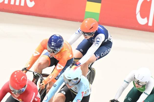24-10-2025 World Championships Elite Women Track; Giornata 03; 2025, France; 2025, Olanda; Borras, Marion; Wiebes, Lorena; Santiago Del Cile - Velodromo Penalolen; 