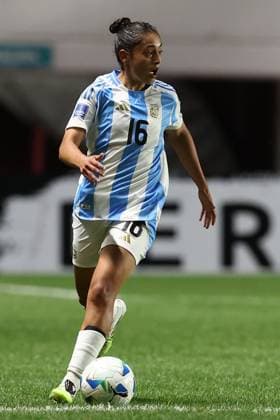 Argentina s midfielder Sofia Dominguez controls the ball during the CONMEBOL Women s Nations League football match, qualifier for the 2027 World Cup in Brazil, between Argentina and Paraguay, at the Diego Armando Maradona stadium in Buenos Aires, Argentina on October 24, 2025 BUENOS AIRES ARGENTINA Copyright: xALEJANDROxPAGNIx