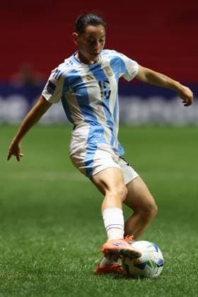 Argentina s midfielder Maricel Pereyra looks on during the CONMEBOL Women s Nations League football match, qualifier for the 2027 World Cup in Brazil, between Argentina and Paraguay, at the Diego Armando Maradona stadium in Buenos Aires, Argentina on October 24, 2025 BUENOS AIRES ARGENTINA Copyright: xALEJANDROxPAGNIx