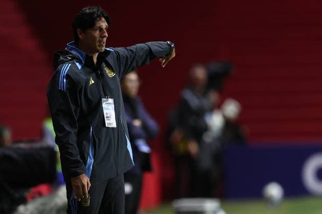 Argentina s head coach German Portanova gives instructions during the CONMEBOL Women s Nations League football match, qualifier for the 2027 World Cup in Brazil, between Argentina and Paraguay, at the Diego Armando Maradona stadium in Buenos Aires, Argentina on October 24, 2025 BUENOS AIRES ARGENTINA Copyright: xALEJANDROxPAGNIx