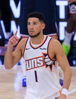 October 24, 2025, Inglewood, California, USA: Devin Booker 1 of the Phoenix Suns during their regular season NBA, Basketball Herren, USA game against the Los Angeles Clippers on Friday October 24, 2025 at Intuit Dome in Inglewood, California. Clippers defeat Suns, 129-102. ARIANA RUIZ PI Inglewood USA - ZUMAp124 20251024_zaa_p124_005 Copyright: xArianaxRuizx
