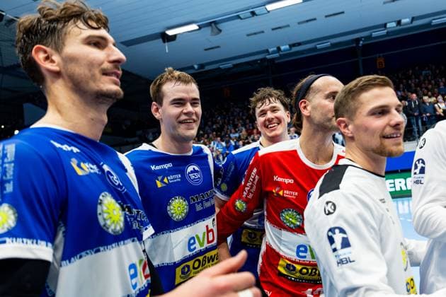 24 10 2025, GER, Handball, Men, Season 25 26, Daikin 1 Bl, 10 Matchday ThSV Eisenach GWD Minden ThSV Eisenach wins the home match against GWD Minden with 33 28, in the picture Tillman Leu ThSV Eisenach,99 99817 Eisenach Werner Assmann Halle Am Sportp Thueringen Germany