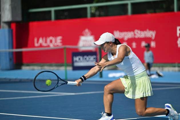 Ikumi Yamazaki In WTA250 Ikumi Yamazaki, Japan woman s tennis player during the WTA250 qualifying on October 25, 2025 In Hong Kong. (Photo by Kobe Li Nexpher Images) Hong Kong