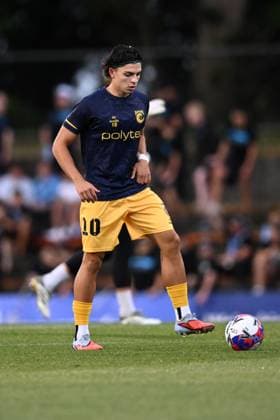 ALEAGUE SYDNEY MARINERS, Miguel Di Pizio of the Mariners warms up prior to the A-League Men Round 2 match between Sydney FC and the Central Coast Mariners at Leichhardt Oval in Sydney, Saturday, October 25, 2025. ( NO ARCHIVING, EDITORIAL USE ONLY SYDNEY NEW SOUTH WALES AUSTRALIA  Copyright: xBIANCAxDExMARCHIx 20251025179547836386