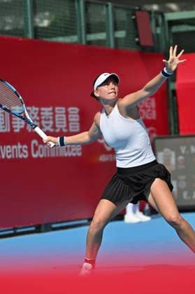 Viktoria Morvayova In WTA250 Viktoria Morvayova, Slovakia woman s tennis player during the WTA250 qualifying on October 25, 2025 In Hong Kong. (Photo by Kobe Li Nexpher Images) Hong Kong