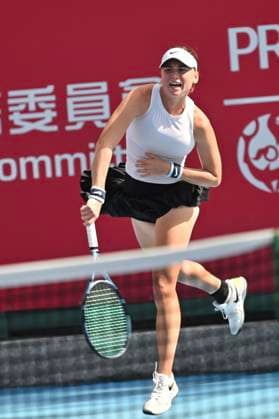 Viktoria Morvayova In WTA250 Viktoria Morvayova, Slovakia woman s tennis player during the WTA250 qualifying on October 25, 2025 In Hong Kong. (Photo by Kobe Li Nexpher Images) Hong Kong