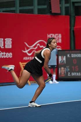 Zarina Diyas In WTA250 Zarina Diyas, The Republic of Kazakhstan woman s tennis player during the WTA250 qualifying on October 25, 2025 In Hong Kong. (Photo by Kobe Li Nexpher Images) Hong Kong