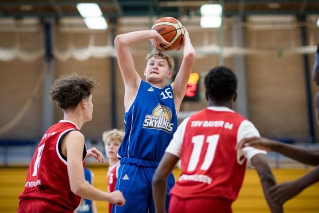 GER, U14 Frankfurt Skyliners Team Duesseldorf Koeln Leverkusen, Fall Cup of the Porsche Basketball Academy 2025, Basketball, 25 10 2025 GER, U14 Frankfurt Skyliners Team Duesseldorf Koeln Leverkusen, Fall Cup of the Porsche Basketball Academy 2025, Basketball, 25 10 2025 Ludwigsburg Copyright: xSandyxDinkelackerx EP_EER