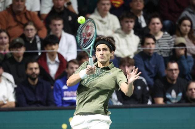 ROLEX PARIS MASTERS TENNIS 2025 Thierry Larret MAXPPP - Nanterre (92) 22 10 2025 Thierry Larret Maxppp. Tennis. Rolex Paris Masters. Paris La Defense, Nanterre (92). Du 25 octobre au 2 novembre 2025. Qualifications : Pierre Hugues Herbert (FRA) vs Valentin ROYER (FRA) Nanterre (92) PARIS LA DEFENSE ARENA ILE DE FRANCE FRANCE  Copyright: xMAXPPPxThierryxLarretx TLR202510251155 TLR202510251155