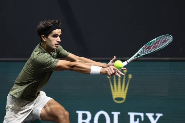 ROLEX PARIS MASTERS TENNIS 2025 Thierry Larret MAXPPP - Nanterre (92) 22 10 2025 Thierry Larret Maxppp. Tennis. Rolex Paris Masters. Paris La Defense, Nanterre (92). Du 25 octobre au 2 novembre 2025. Qualifications : Pierre Hugues Herbert (FRA) vs Valentin ROYER (FRA) Nanterre (92) PARIS LA DEFENSE ARENA ILE DE FRANCE FRANCE  Copyright: xMAXPPPxThierryxLarretx TLR202510251157 TLR202510251157