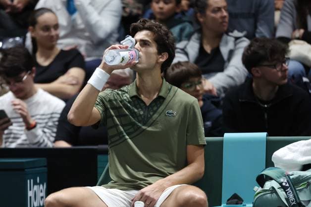 ROLEX PARIS MASTERS TENNIS 2025 Thierry Larret MAXPPP - Nanterre (92) 22 10 2025 Thierry Larret Maxppp. Tennis. Rolex Paris Masters. Paris La Defense, Nanterre (92). Du 25 octobre au 2 novembre 2025. Qualifications : Pierre Hugues Herbert (FRA) vs Valentin ROYER (FRA) Nanterre (92) PARIS LA DEFENSE ARENA ILE DE FRANCE FRANCE  Copyright: xMAXPPPxThierryxLarretx TLR202510251158 TLR202510251158