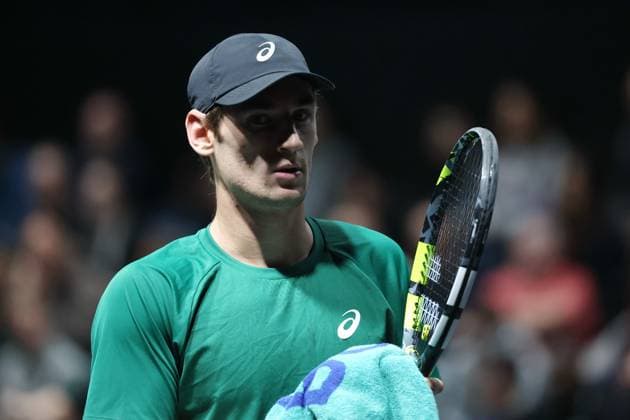 ROLEX PARIS MASTERS TENNIS 2025 Thierry Larret MAXPPP - Nanterre (92) 22 10 2025 Thierry Larret Maxppp. Tennis. Rolex Paris Masters. Paris La Defense, Nanterre (92). Du 25 octobre au 2 novembre 2025. Qualifications : Pierre Hugues Herbert (FRA) vs Valentin ROYER (FRA) Nanterre (92) PARIS LA DEFENSE ARENA ILE DE FRANCE FRANCE  Copyright: xMAXPPPxThierryxLarretx TLR202510251160 TLR202510251160