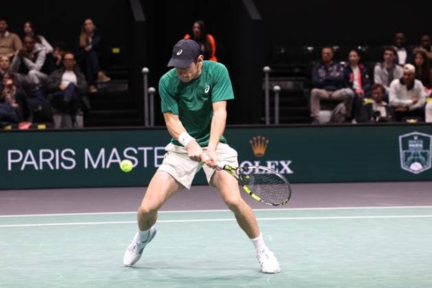 ROLEX PARIS MASTERS TENNIS 2025 Thierry Larret MAXPPP - Nanterre (92) 22 10 2025 Thierry Larret Maxppp. Tennis. Rolex Paris Masters. Paris La Defense, Nanterre (92). Du 25 octobre au 2 novembre 2025. Qualifications : Pierre Hugues Herbert (FRA) vs Valentin ROYER (FRA) Nanterre (92) PARIS LA DEFENSE ARENA ILE DE FRANCE FRANCE  Copyright: xMAXPPPxThierryxLarretx TLR202510251162 TLR202510251162