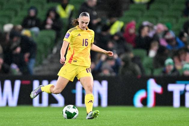 IRELAND VS BELGIUM Zenia Mertens (16) of Belgium pictured during a women football game between the national teams of the republic of Ireland and Belgium, called the Red Flames for the first leg of the Promotion relegation play-off in the Uefa Womens Nations League 2025, on Friday 24 October 2025 in Dublin , IRELAND . Photo Sportpix David Catry Dublin Aviva Stadium IRELAND  Copyright: xSportpix.bex xDavidxCatryxDavidxCatryx