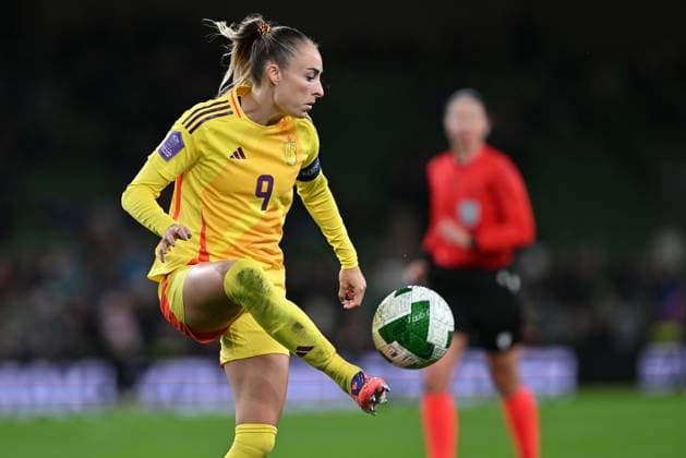 IRELAND VS BELGIUM Tessa Wullaert (9) of Belgium pictured during a women football game between the national teams of the republic of Ireland and Belgium, called the Red Flames for the first leg of the Promotion relegation play-off in the Uefa Womens Nations League 2025, on Friday 24 October 2025 in Dublin , IRELAND . Photo Sportpix David Catry Dublin Aviva Stadium IRELAND  Copyright: xSportpix.bex xDavidxCatryxDavidxCatryx