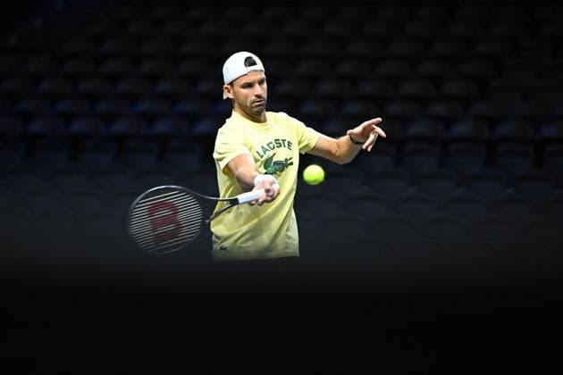Practice Day At 2025 Rolex Paris Masters - France Grigor Dimitrov (BUL) during practice at the 2025 Rolex Paris Masters at the U Arena in Paris, FRANCE, on October 24, 2025. Photo by Corinne Dubreuil ABACAPRESS.COM Paris France  Copyright: xDubreuilxCorinne ABACAx